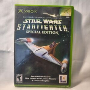 XBOX Star Wars Starfighter Special Edition Video Game Disc Case Manual